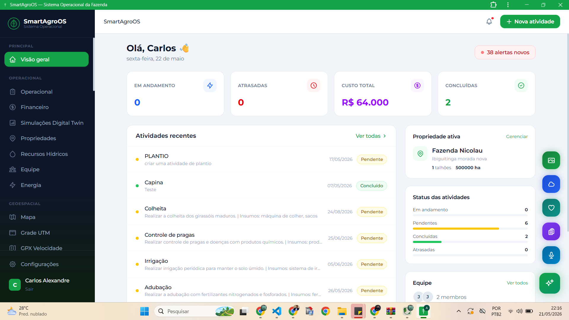 SmartAgroOS Visão Geral